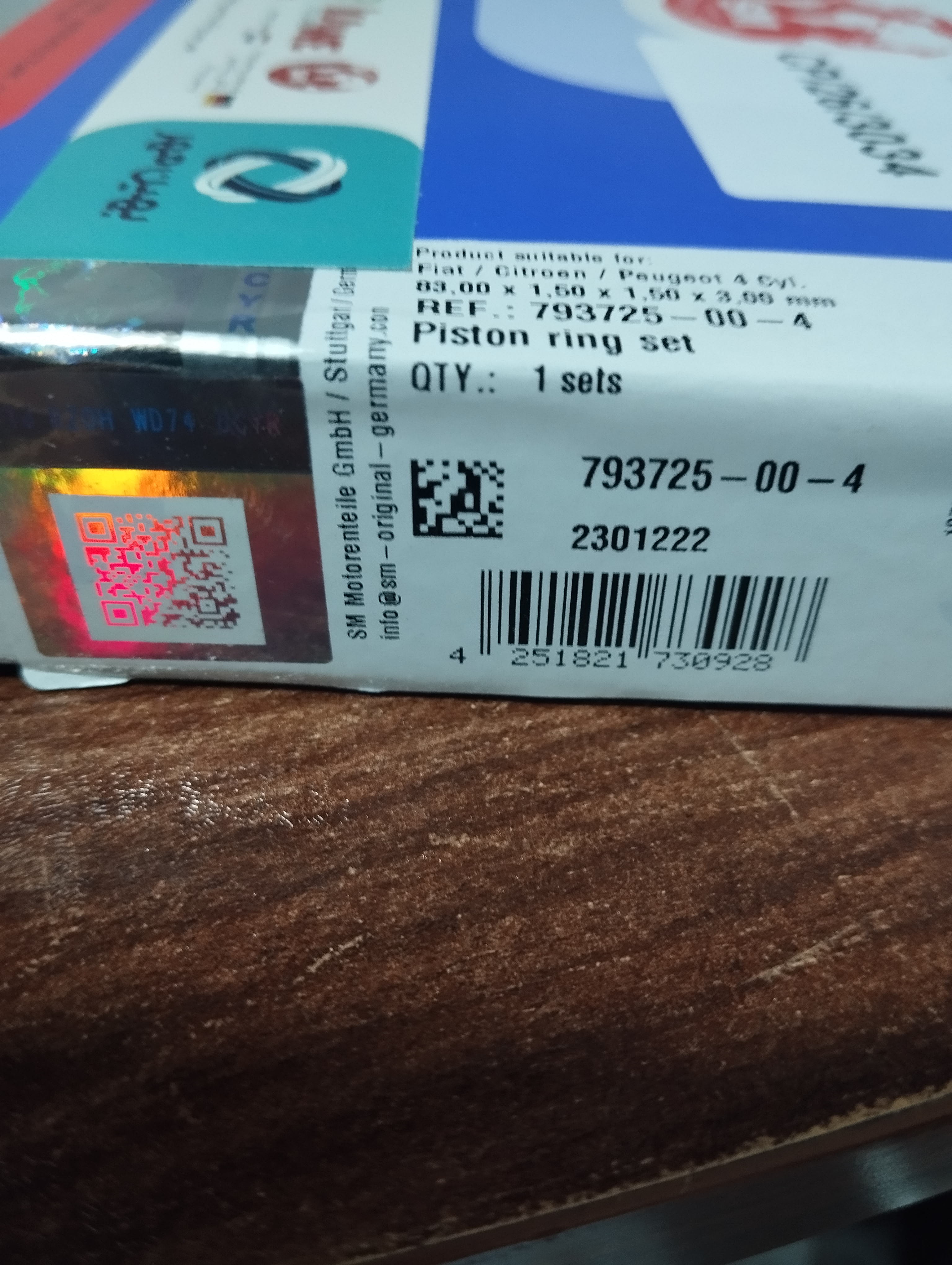 رینگ پیستون موتور sm اصل پژو 405 1800 استاندارد 30 و 50